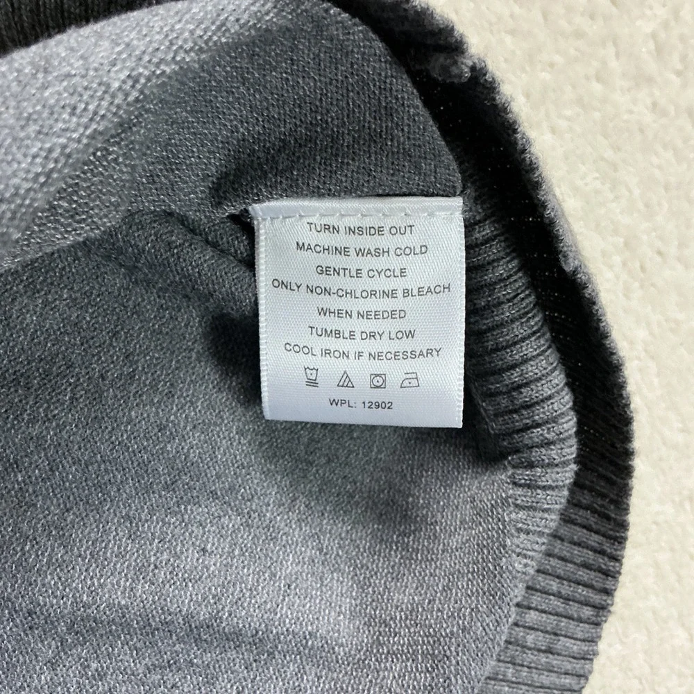 Tricots St Raphael Quarter Zip Sweater Mens L Gray Iron Htr Performance Stretch